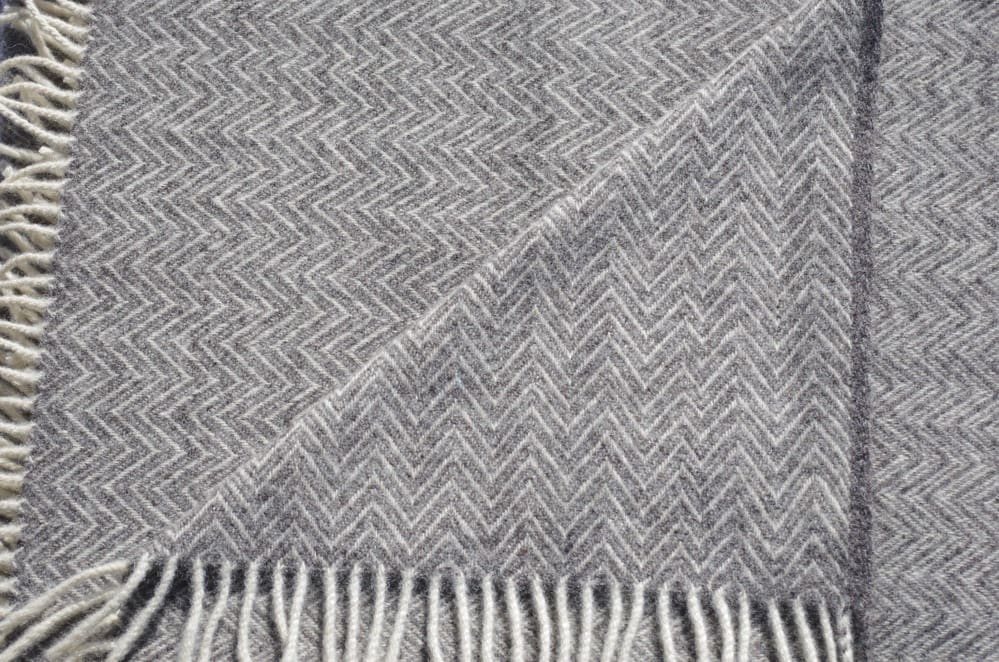 Grey & White Chevron blanket