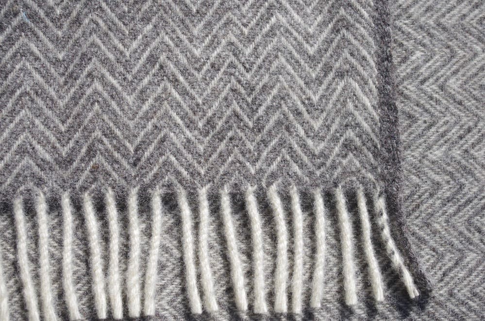 Grey & White Chevron blanket