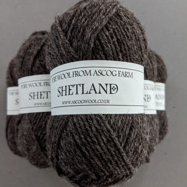 Shetland 50g ball DK in dark grey - Image 3