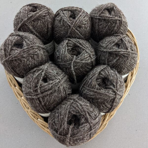 Shetland 50g ball DK in dark grey - Image 2